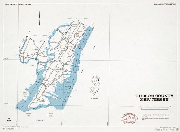 map hudson county  nj