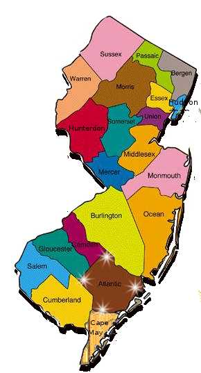 county Map New Jersey